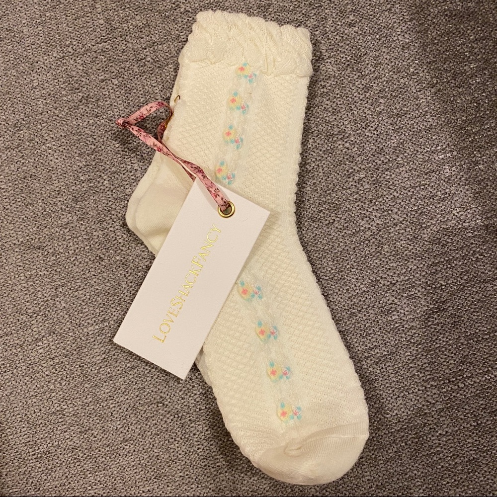 LoveShackFancy Socks – Floral Details